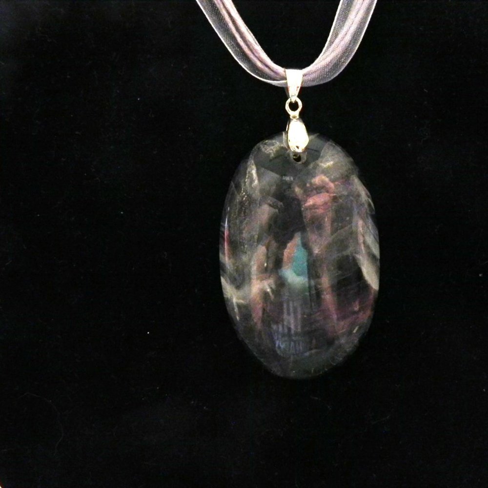 Tourmaline stone necklace